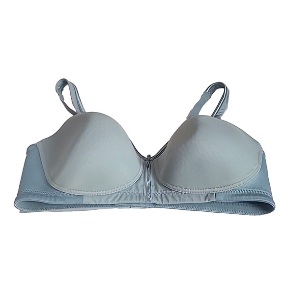 Vanity Fair Body Caress Blue Convertible Adjustable Strap Wire Free Bra Size 38D - Picture 2 of 5